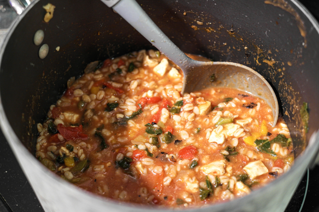 30 Minute Hearty Chicken Barley Stew
