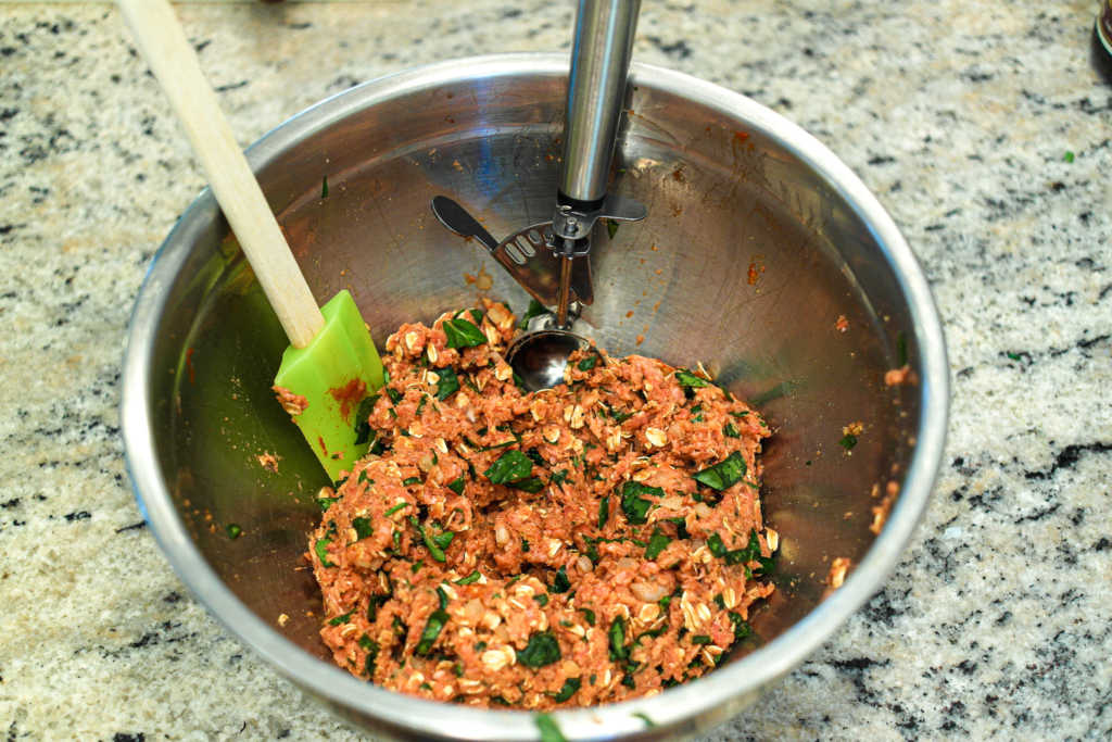 Toddler Meatloaf Bites with Spinach